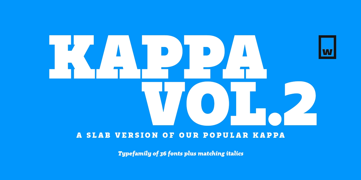 Beispiel einer Kappa Vol.2 Display-Schriftart